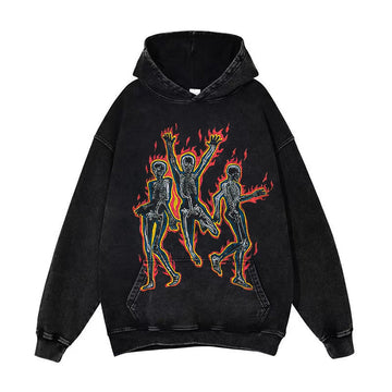 'Dancing Skeletons' Oversized Hoodie